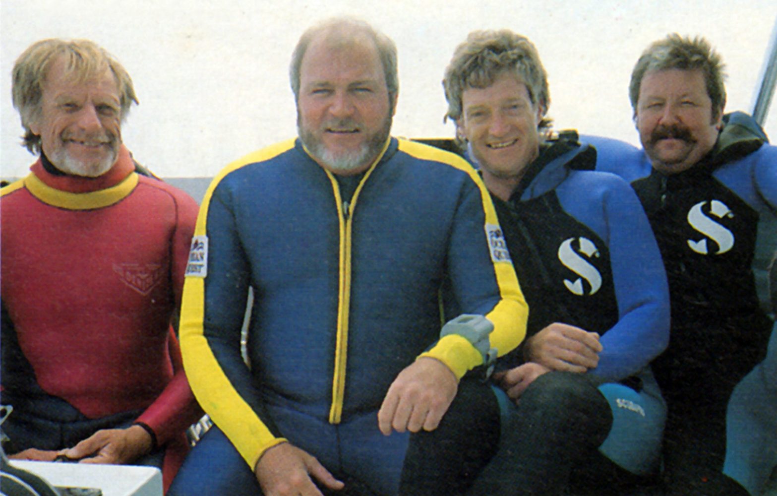 Tech pioneers L2R: Tom Mount , Bret Gilliam , Rob Palmer  and Richard Bull in Florida 1992. 
