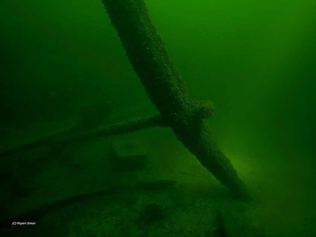 Anchor of Sankbåden Wreck, Porkkala, Kirkkonummi, Finland . 