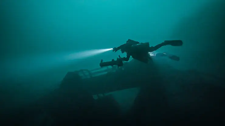 Diving the massive Roy A. Jodrey