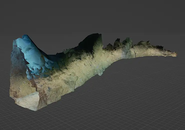 Reconstructed 3D model of the Venus Cave, Poor Knights Islands, New Zealand