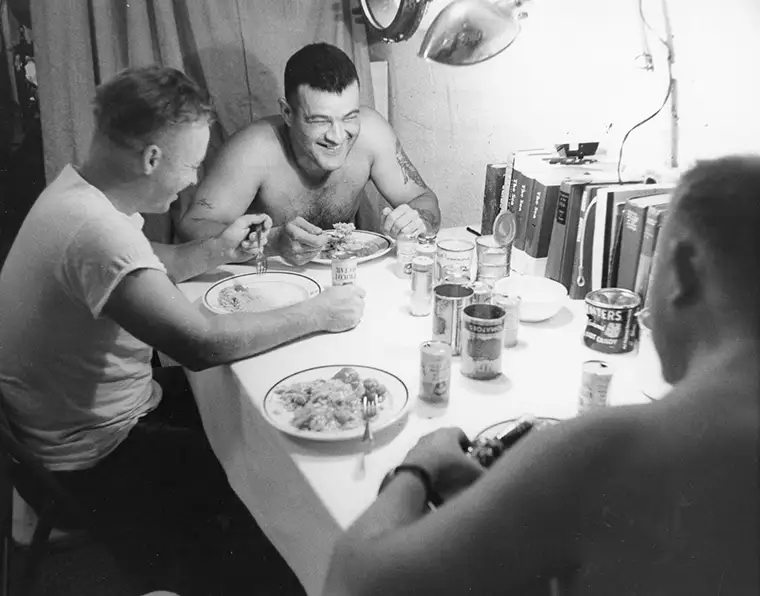 Dinner time aboard Sealab I