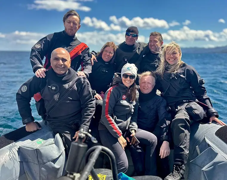 The divers of the first Aegeantec JJ-CCR Palooza in Greece