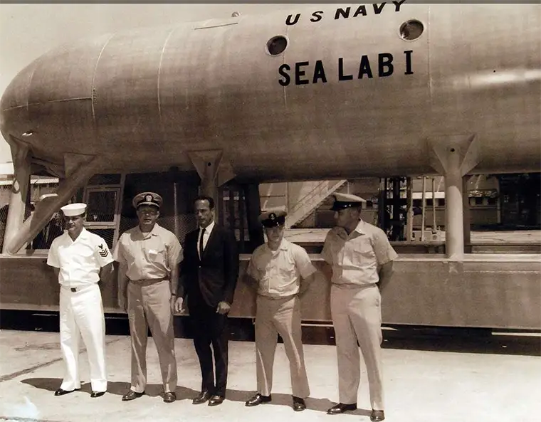 Sealab I in Panama City prior to launch