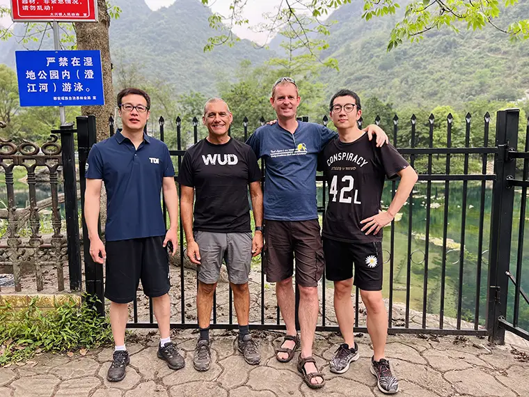 Michael Wang, Craig Challen, Andrew Oakley and Chen Qian