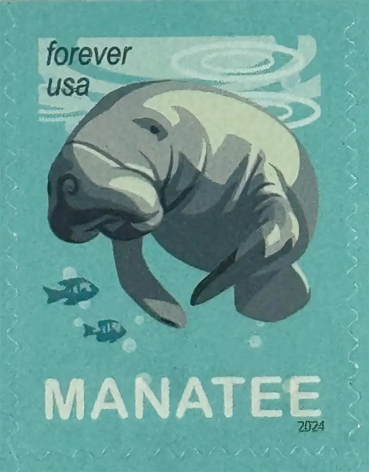 Manatee stamp. US Postal Services