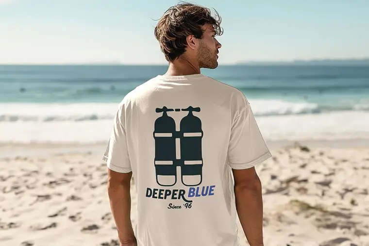 deeper blue shirt