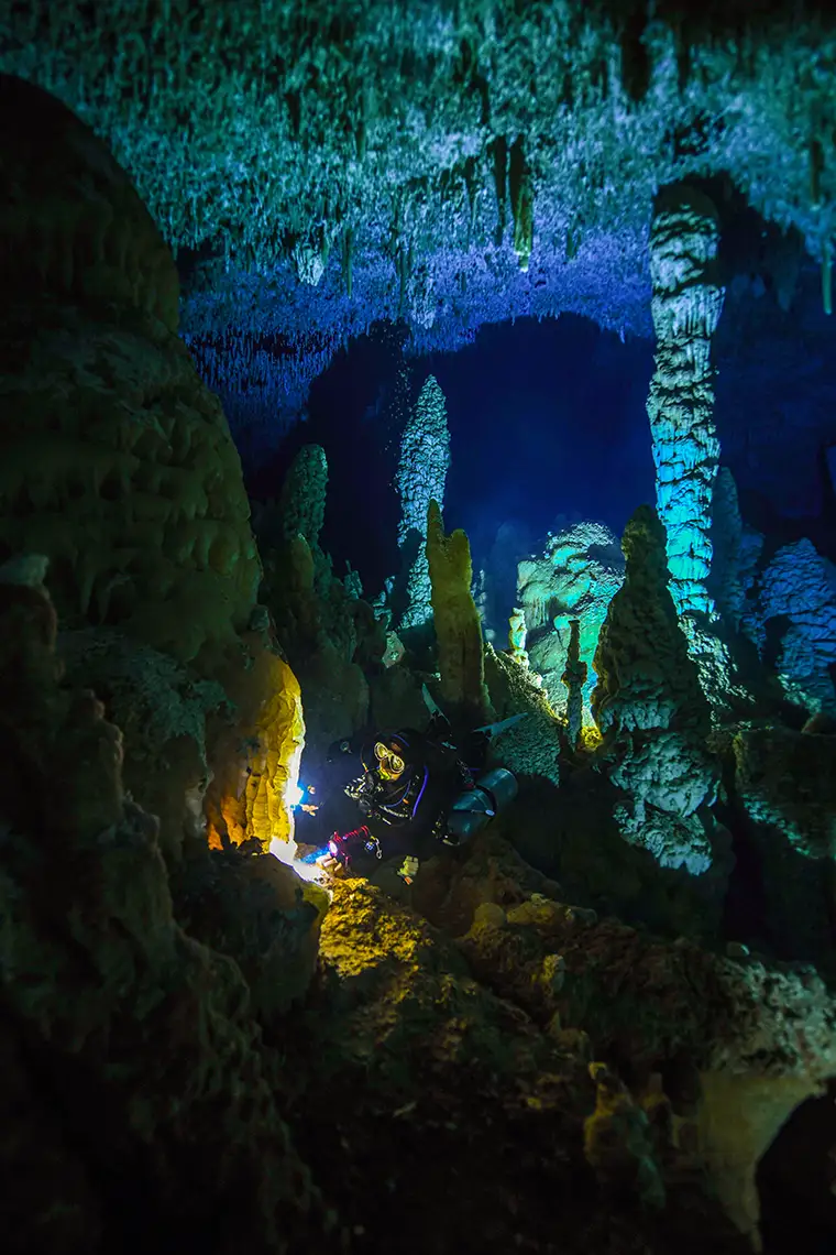 Alessandra at Abaco caves