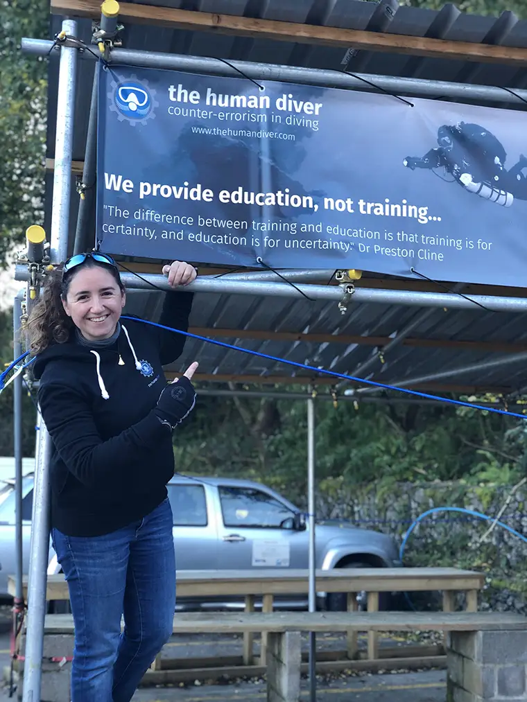 Beatrice after graduating as a Human Factors instructor in Vobster Quay